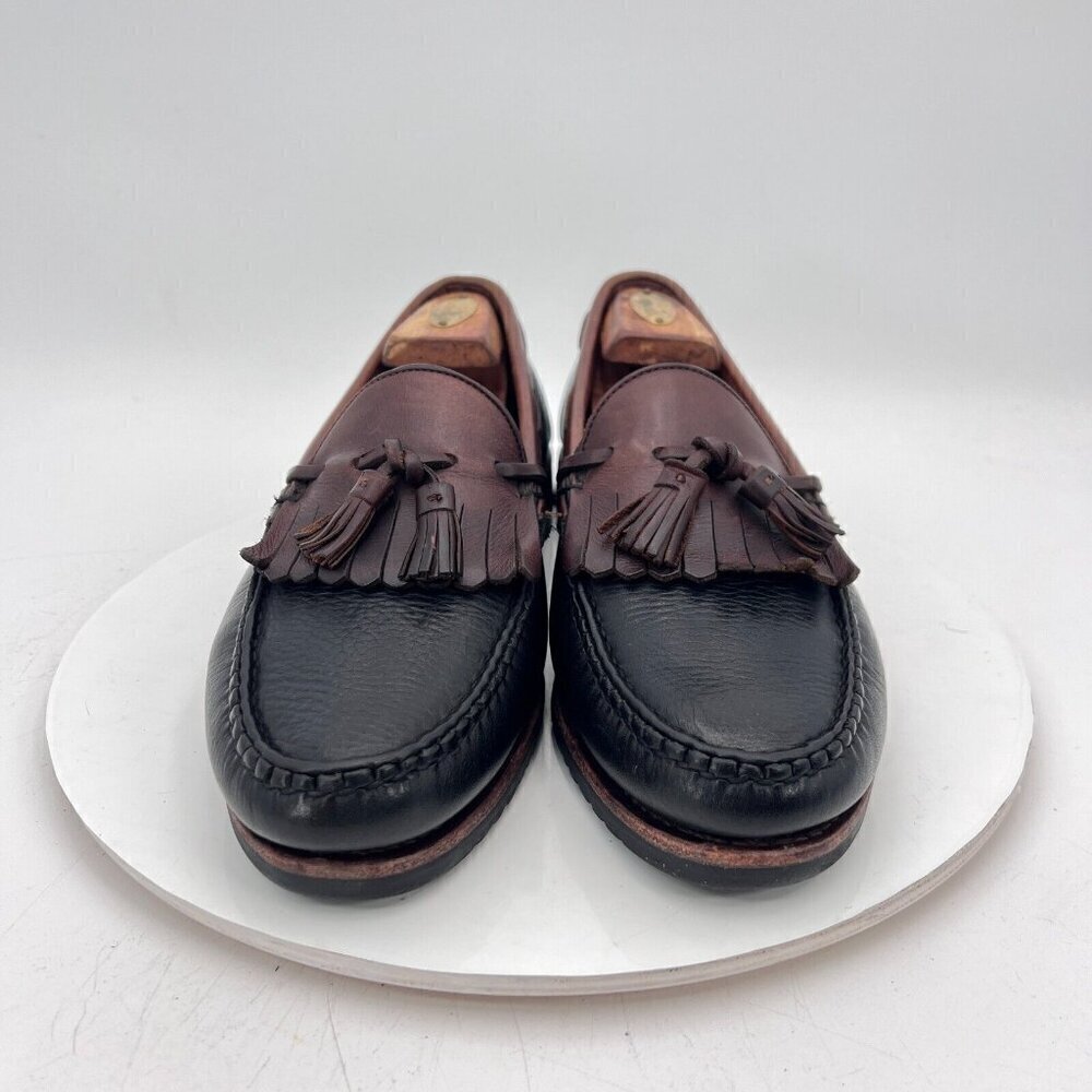 Allen Edmonds Nashua Kiltie Tassel Loafer Size 9.5D Black Brown Leather Dress - Picture 3 of 14